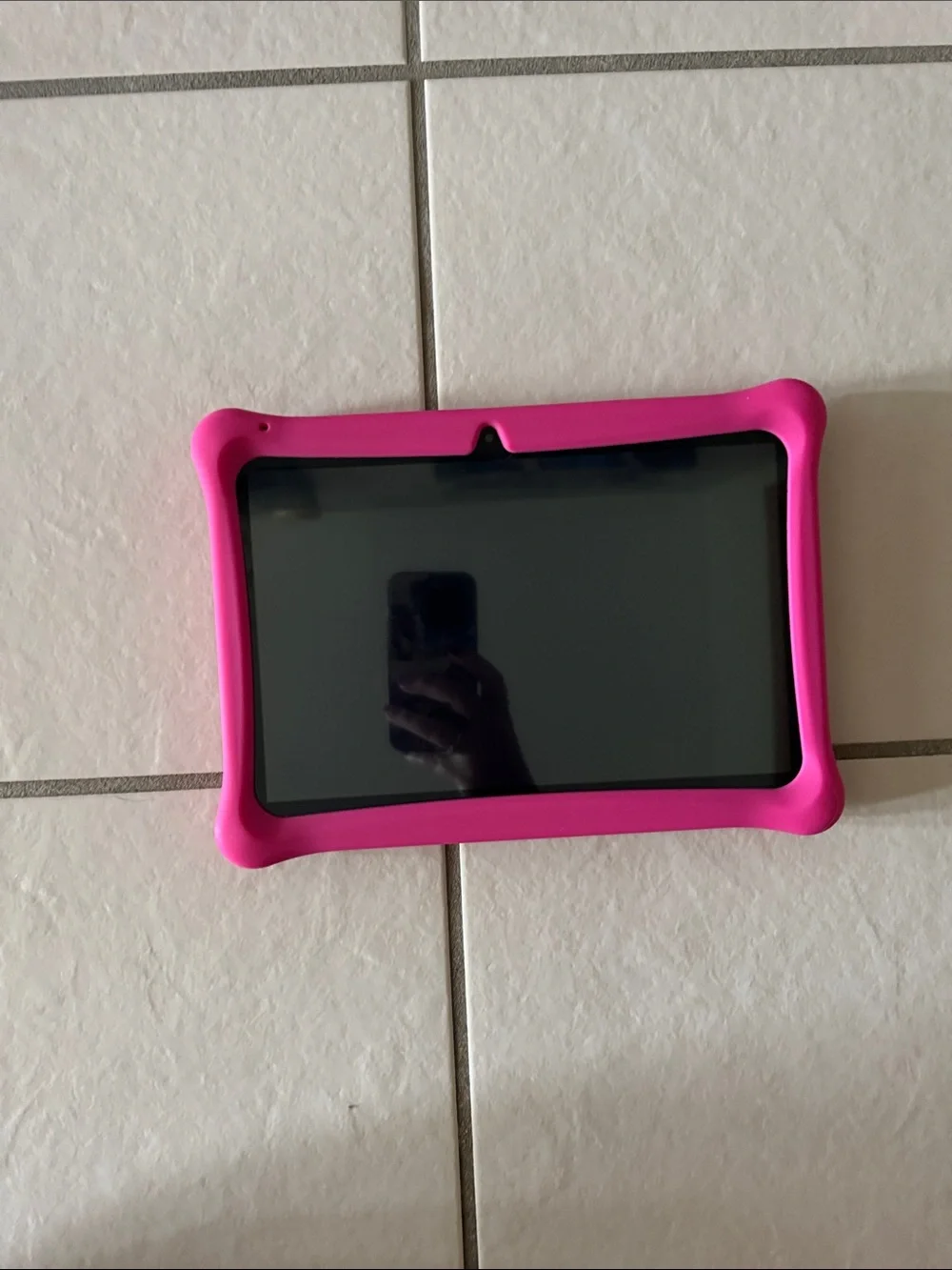 Kids Tablet with Protective Pink Shock-Absorbent Case